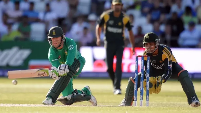 Framed Print : Ab De Villiers & Kamran Akmal