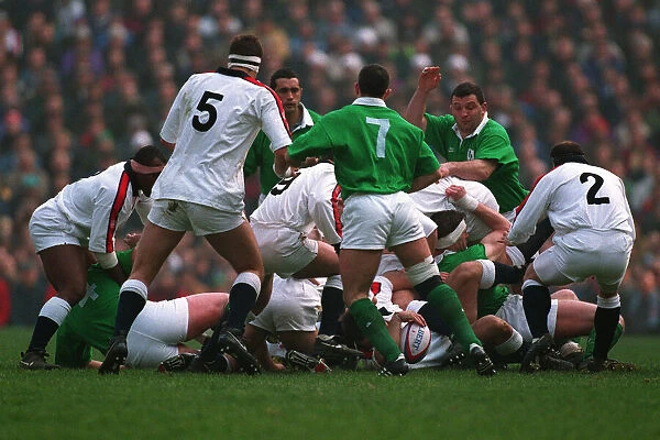 Action England V Ireland Rugby Union 21 February 1994 Date: 21 February 1994