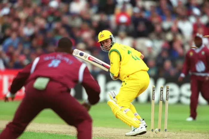 Framed Print : Adam Gilchrist Is Bowled Framed Print : Adam Gilchrist Is Bowled