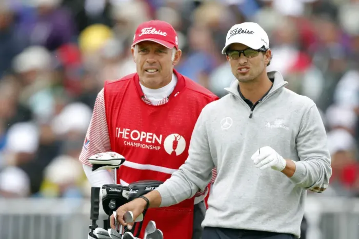 Framed Print : Adam Scott & Steve Williams Framed Print : Adam Scott & Steve Williams
