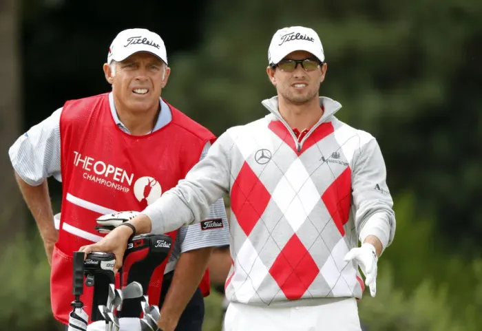 Framed Print : Adam Scott & Steve Williams Framed Print : Adam Scott & Steve Williams