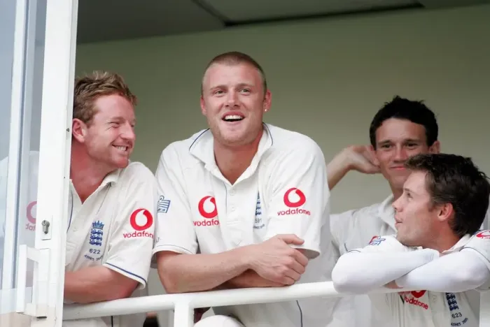 Framed Print : Andrew Flintoff & Paul Collingwood