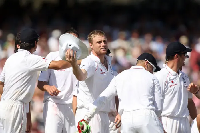 Framed Print : Andrew Flitoff Takes His Hat Off After Ponting Dismissal