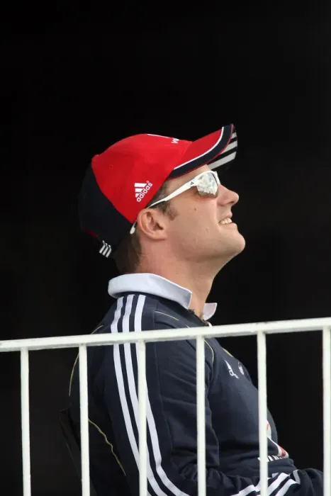 Framed Print : Andrew Strauss Watches From The Pavillion Framed Print : Andrew Strauss Watches From The Pavillion
