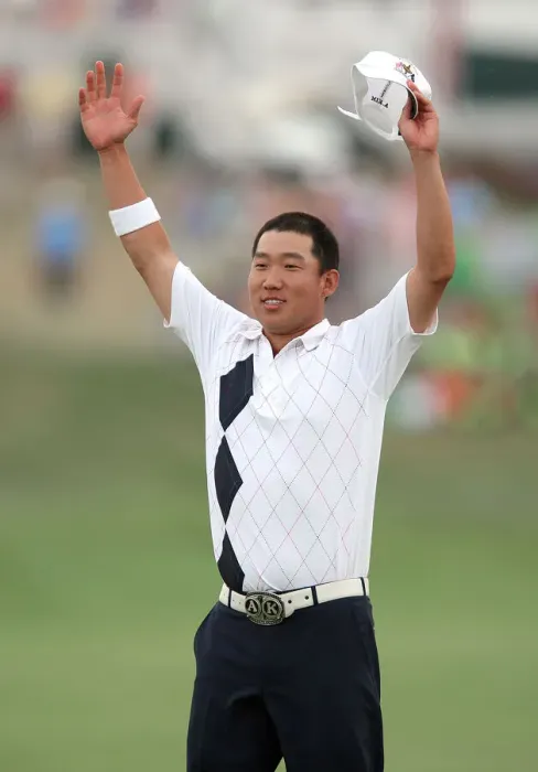 Framed Print : Anthony Kim Celebrates Framed Print : Anthony Kim Celebrates