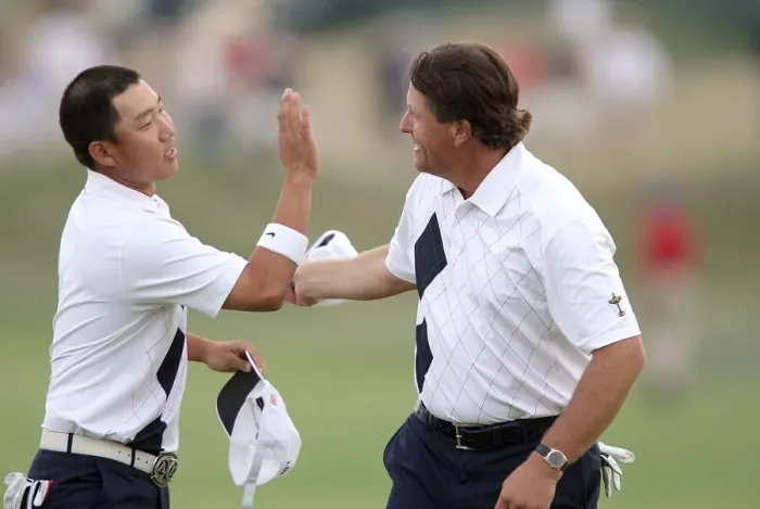 Framed Print : Anthony Kim & Phil Mickelson Framed Print : Anthony Kim & Phil Mickelson