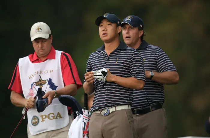 Framed Print : Anthony Kim & Phil Mickelson Framed Print : Anthony Kim & Phil Mickelson