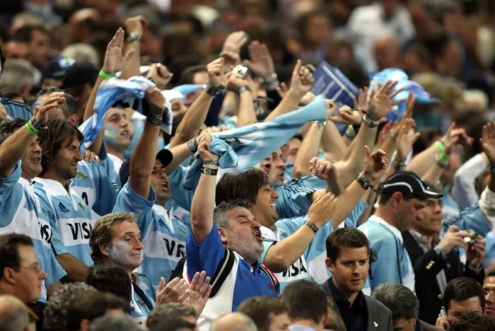 Framed Print : Argentina Fans Celebrate Framed Print : Argentina Fans Celebrate