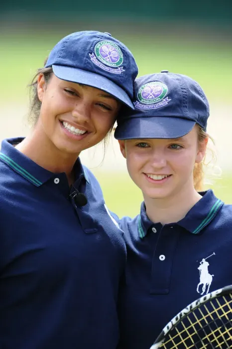 Framed Print : Ball Girls Chloe Chambers & Erin Lorencin