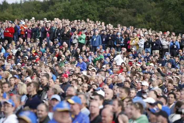Framed Print : Banks Of Spectators At Celtic Manor Framed Print : Banks Of Spectators At Celtic Manor
