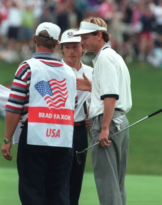 Framed Print : Bernhard Langer & Brad Faxon Framed Print : Bernhard Langer & Brad Faxon