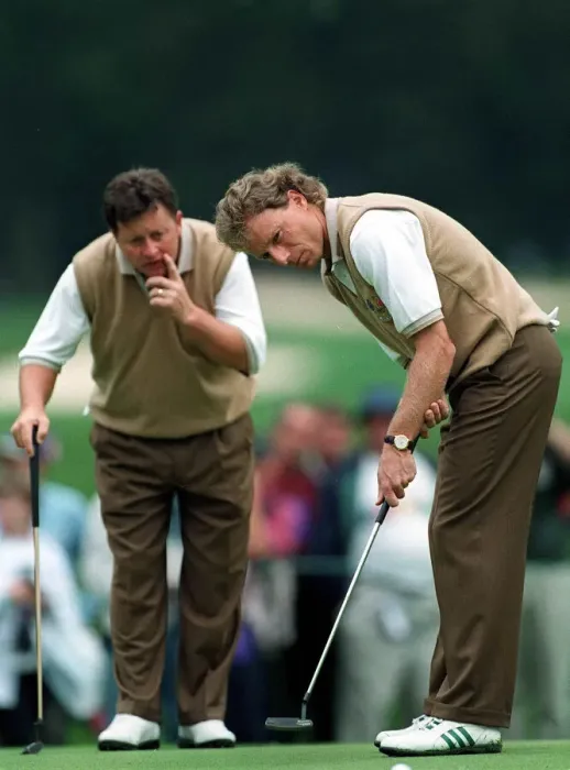 Framed Print : Bernhard Langer & Ian Woosnam Framed Print : Bernhard Langer & Ian Woosnam