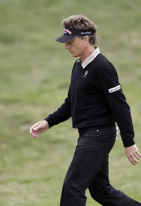 Framed Print : Bernhard Langer After Taking 8 At The Par 4 9th Hole Framed Print : Bernhard Langer After Taking 8 At The Par 4 9th Hole