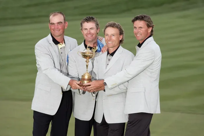Framed Print : Bernhard Langer, Thomas Bjorn, Joachim Bjorklund & Ander Framed Print : Bernhard Langer, Thomas Bjorn, Joachim Bjorklund & Ander