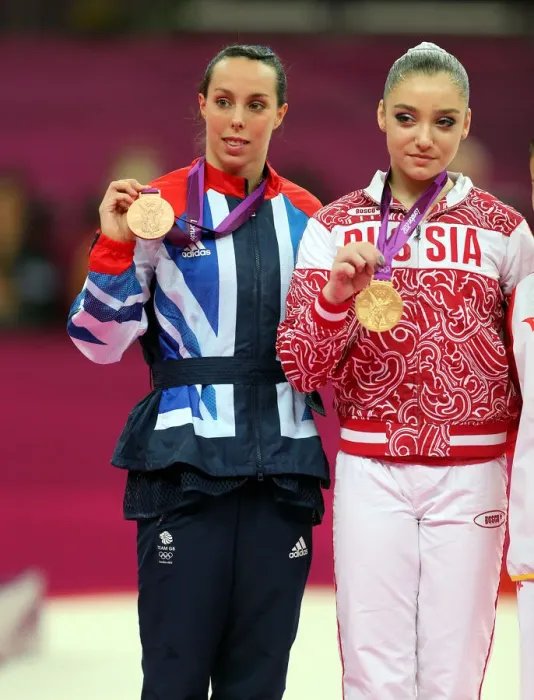 Framed Print : Beth Tweddle & Aliya Mustafina Framed Print : Beth Tweddle & Aliya Mustafina