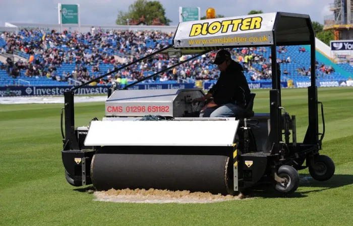 Framed Print : The Blotter Removes Water From Headingley Turf Framed Print : The Blotter Removes Water From Headingley Turf