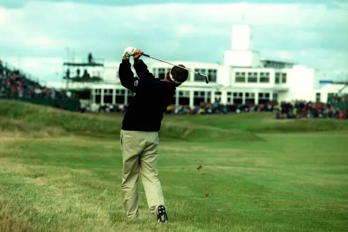 Framed Print : Brian Watts Plays 18th Hole