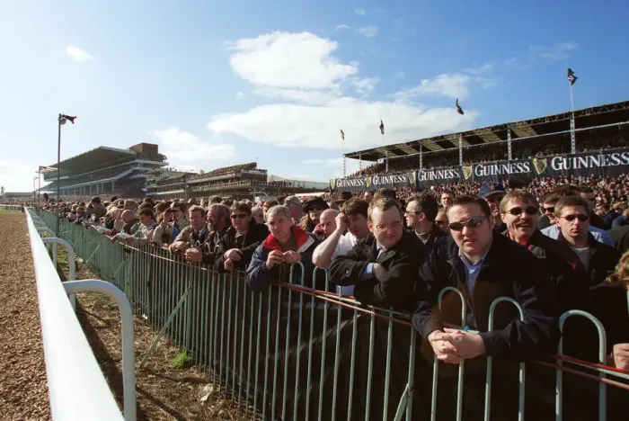Framed Print : Cheltenham Crowd Await Race Framed Print : Cheltenham Crowd Await Race