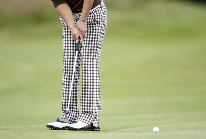 Framed Print : Chequed Golfing Pants Framed Print : Chequed Golfing Pants