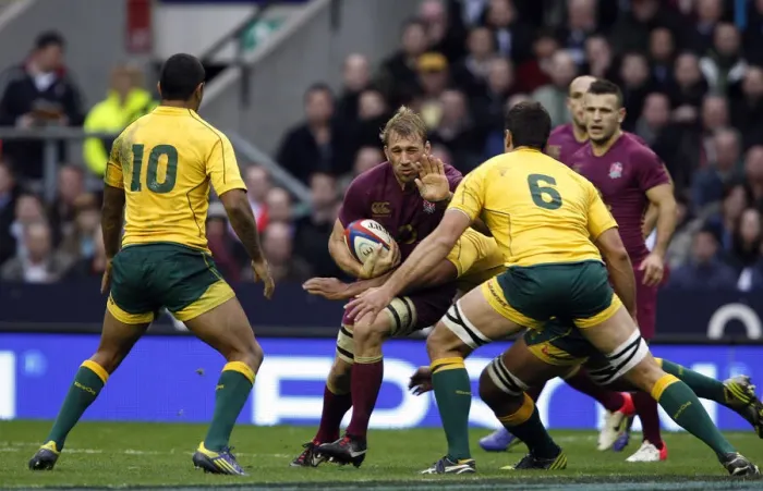 Framed Print : Chris Robshaw & Dave Dennis, Kurtley Beale