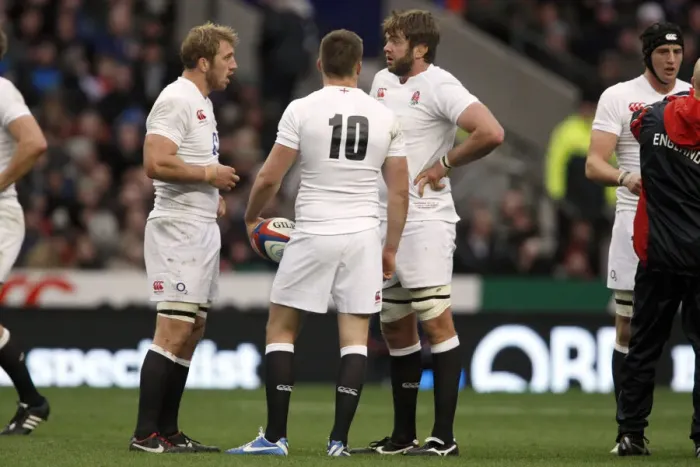 Framed Print : Chris Robshaw, Owen Farrell