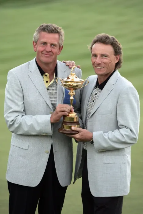 Framed Print : Colin Montgomerie & Bernhard Langer
