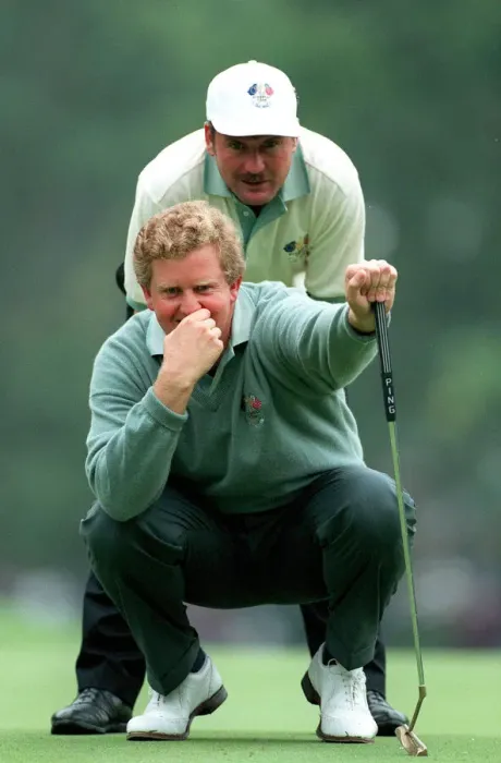 Framed Print : Colin Montgomerie & Caddy Framed Print : Colin Montgomerie & Caddy