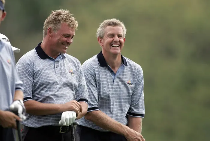 Framed Print : Colin Montgomerie & Darren Clarke Framed Print : Colin Montgomerie & Darren Clarke