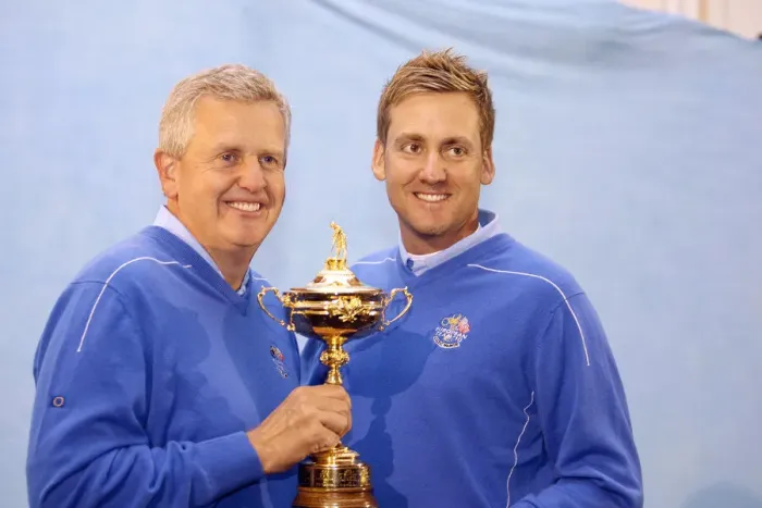 Framed Print : Colin Montgomerie & Ian Poulter