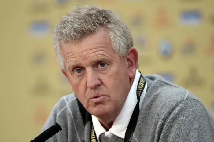 Framed Print : Colin Montgomerie During His Press Conference Framed Print : Colin Montgomerie During His Press Conference