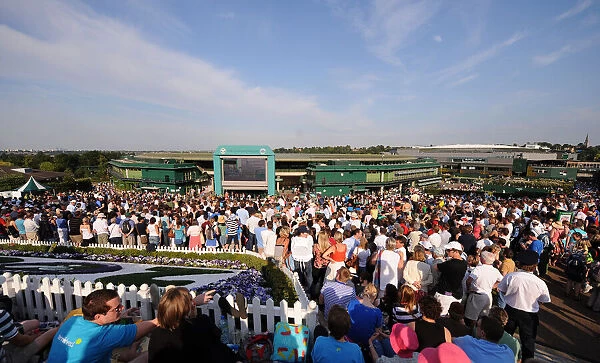 Crowds Watch Andy Murray From Henman Hill