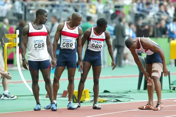 Framed Print : Dwain Chambers, Marlon Devonish, Christian Malcolm Framed Print : Dwain Chambers, Marlon Devonish, Christian Malcolm