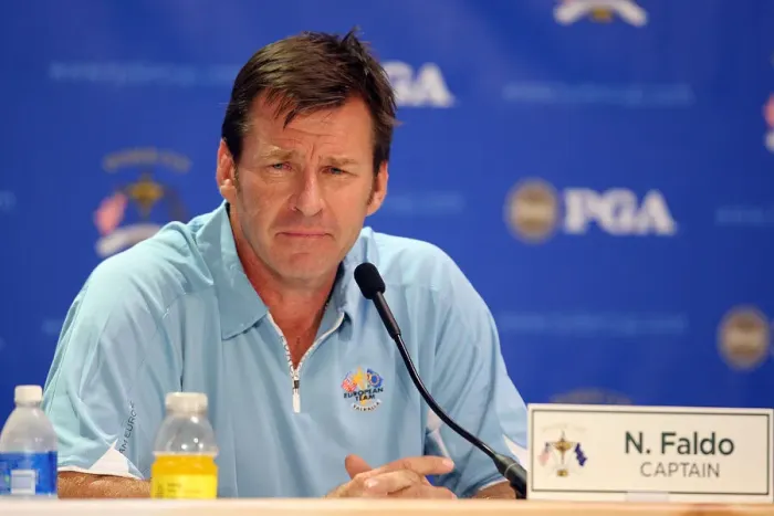 Framed Print : An Emotional Nick Faldo Framed Print : An Emotional Nick Faldo
