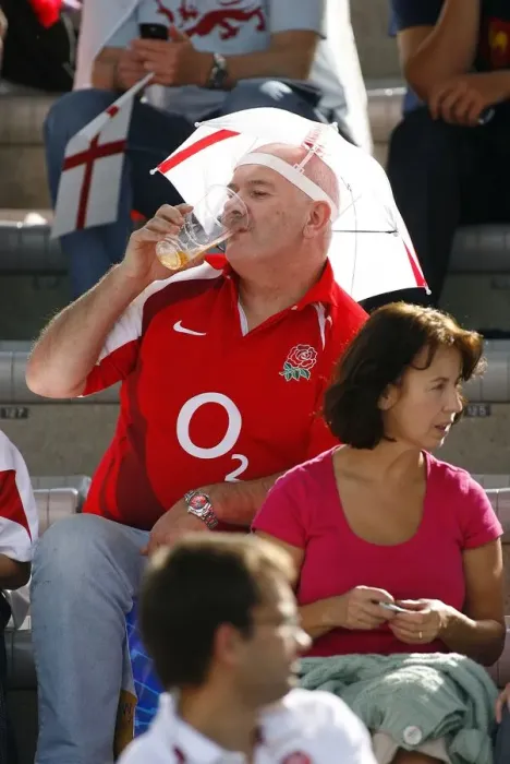 Framed Print : England Fan Enjoys Beer Framed Print : England Fan Enjoys Beer