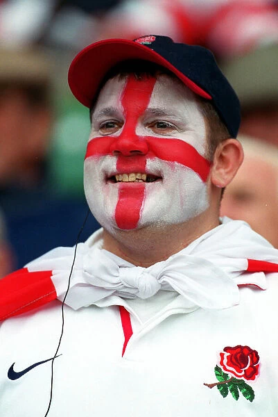 England Fan With Painted Face