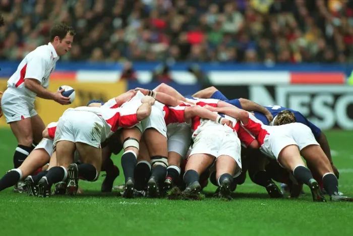 Framed Print : England & France Scrum Framed Print : England & France Scrum