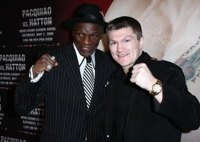 Framed Print : Floyd Mayweather Sr, Ricky Hatton