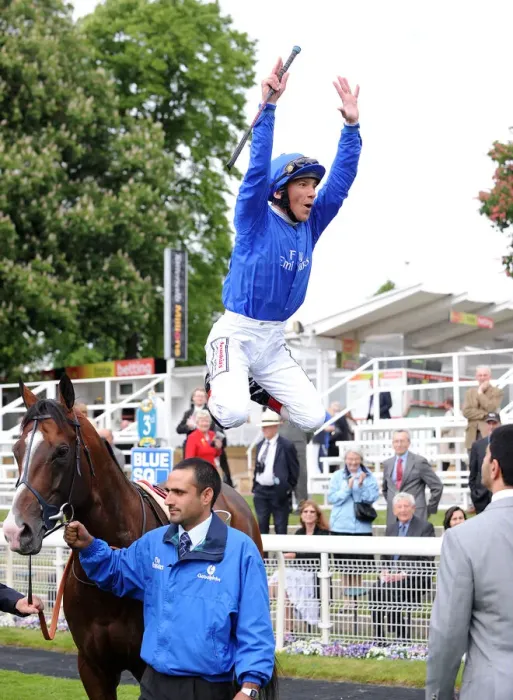 Framed Print : Frankie Dettori Celebrates Win On Delegator