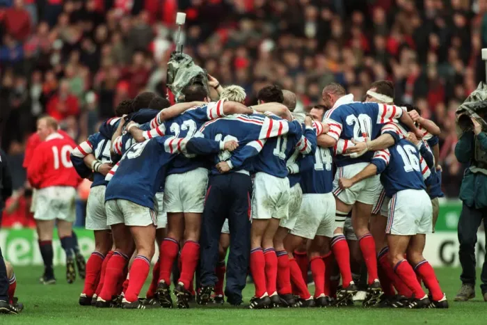 Framed Print : French Celebrate Grand Slam Framed Print : French Celebrate Grand Slam