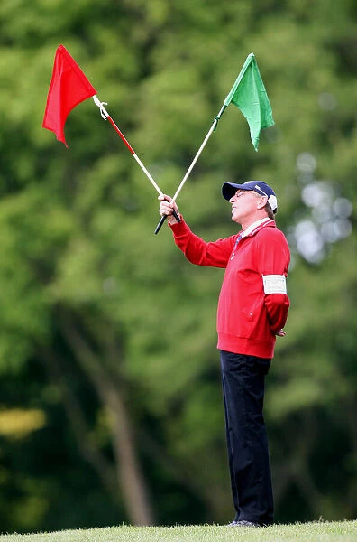 Golf Marshall With Flags