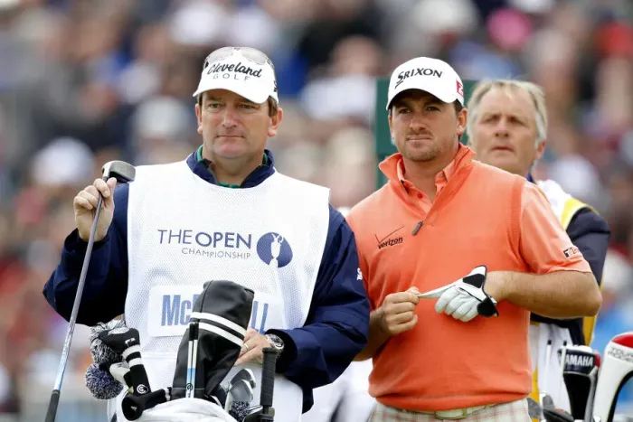 Framed Print : Graeme Mcdowell & Caddy Framed Print : Graeme Mcdowell & Caddy