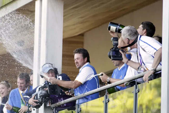 Framed Print : Graeme Mcdowell Celebrates