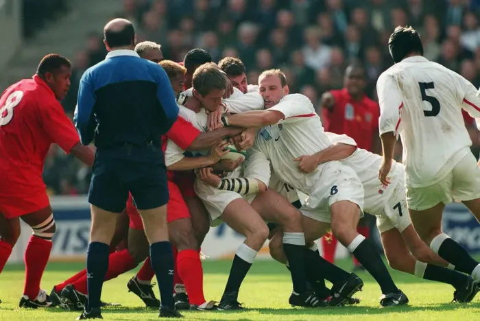 Framed Print : Will Greenwood & England Pack Framed Print : Will Greenwood & England Pack