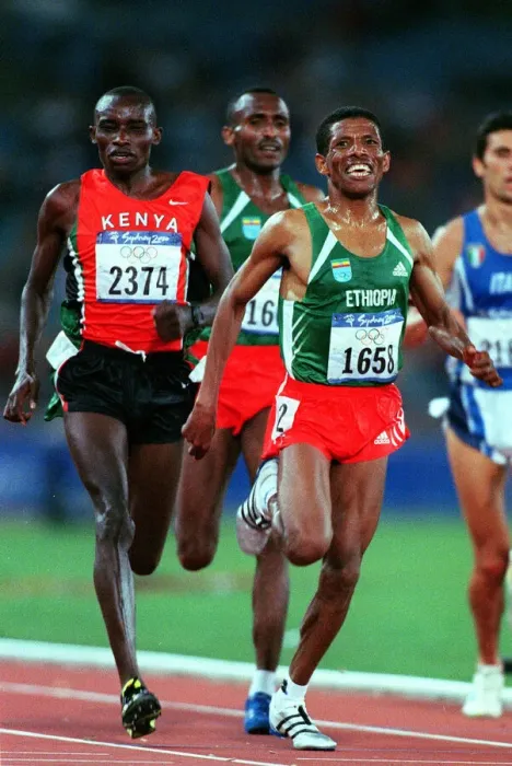 Framed Print : Haile Gebreselassie & Ivuti Framed Print : Haile Gebreselassie & Ivuti