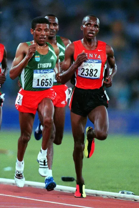 Framed Print : Haile Gebreselassie & Korir Framed Print : Haile Gebreselassie & Korir