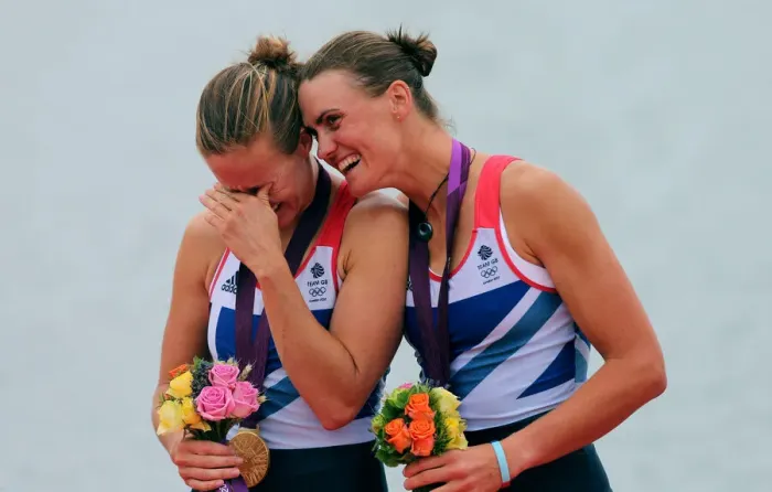 Framed Print : Helen Glover & Heather Stanning Win Team Gbs First Gold Framed Print : Helen Glover & Heather Stanning Win Team Gbs First Gold