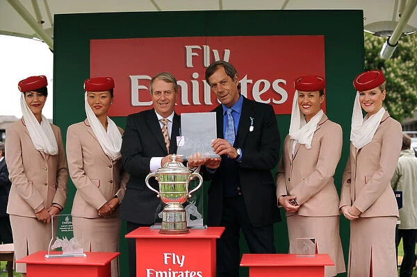 Henry Cecil Collects His Winning Trophy