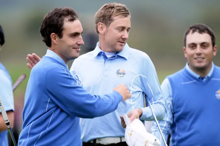 Framed Print : Ian Poulter & Edoardo Molinari