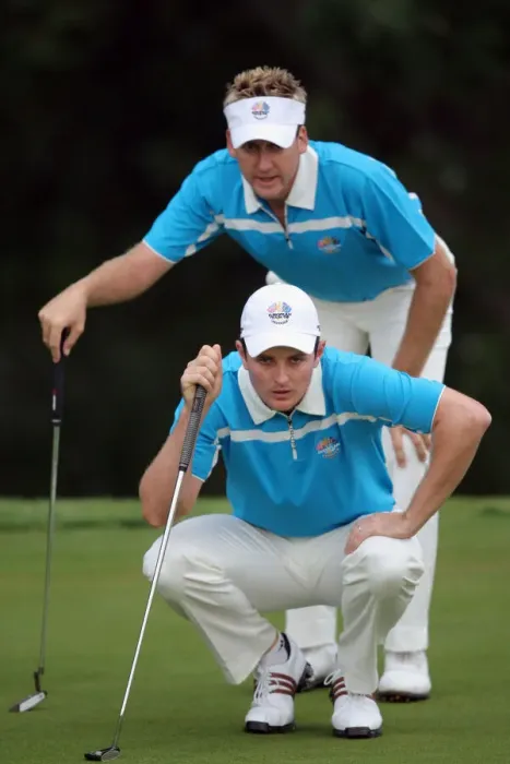 Framed Print : Ian Poulter & Justin Rose