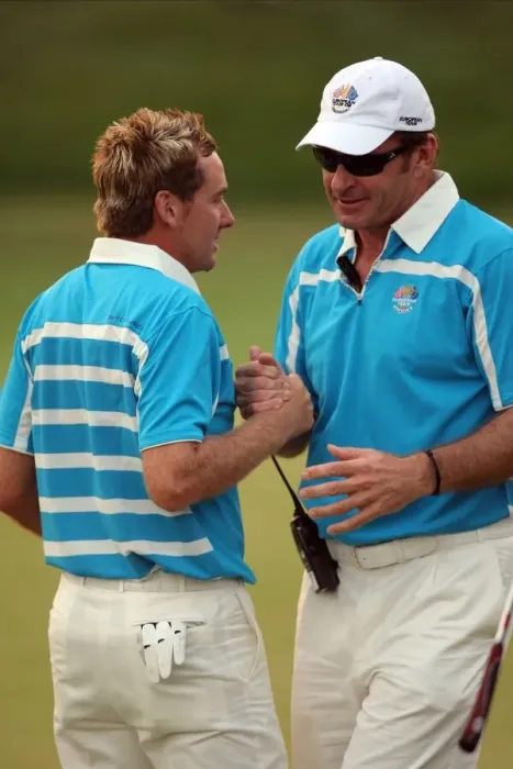 Framed Print : Ian Poulter & Nick Faldo